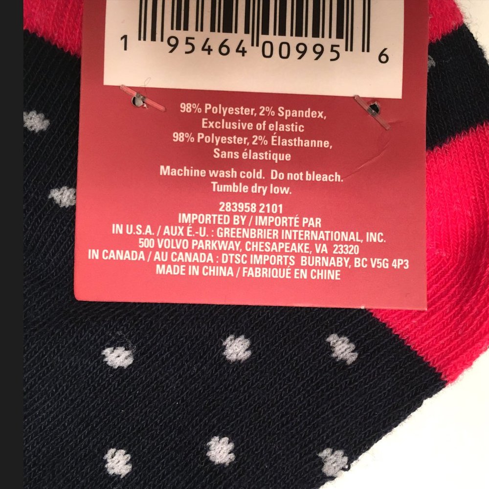 *3/$15* Pink Flowers + Polka Dot Socks - Picture 3 of 3